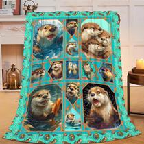 Cobertor Snapjet Otter Flannel 100x125cm Soft Cozy Warm Cobertor Snapjet Otter Flannel 100x125cm Soft Cozy Warm