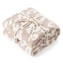 Cobertor Snuggle Sac Estampa de Onça Bege 127x152 cm Macio e Aconchegante