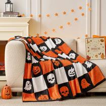 Cobertor Snuggle Sac Halloween Orange Pumpkin Ghost 127x152cm