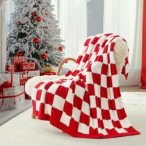 Cobertor Snuggle Sac Red Checkerboard 127x152 cm Soft Warm Cobertor Snuggle Sac Red Checkerboard 127x152 cm Soft Warm