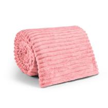 Cobertor Soft Microfibra Relevo Canelada Extra Macia Casal