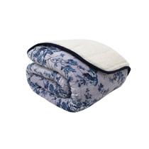 Cobertor Solteiro 1,60m x 2,40m Lynel Plush Blue Roses - LYNEL INDUSTRIA TEXTIL LTDA