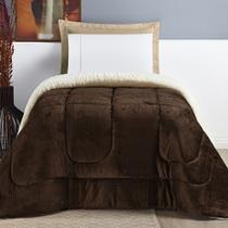 Cobertor SOLTEIRO dupla face sherpa manta flannel coberdrom