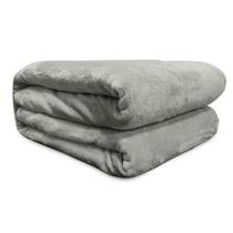 Cobertor Solteiro Flannel Liso Cinza - Andreza Cobertor Solteiro Flannel Liso Cinza - Andreza