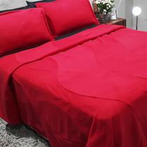 Cobertor Solteiro King Duplo Soft Mais Duas Fronhas Vermelho Cobertor Solteiro King Duplo Soft Mais Duas Fronhas Vermelho