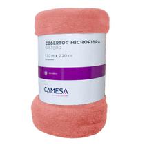 Cobertor Solteiro Manta Microfibra Antialérgico 1,5x2,2m Rosa - Camesa