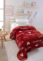 Cobertor Solteiro Mickey E Minnie Vermelho Jolitex Ternille Cobertor Solteiro Mickey E Minnie Vermelho Jolitex Ternille