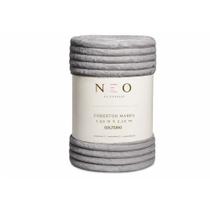 Cobertor Solteiro Neo Mares 150X220 cm Canelado 300g/m² Cor:Cinza