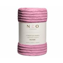 Cobertor Solteiro Neo Mares 150X220 cm Canelado 300g/m² Cor:Rose