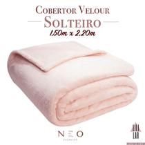 Cobertor Solteiro Velour Premium Manta Microfibra Rose