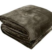 Cobertor Solteiro VelourNeoClassico Camesa Microfibra Marrom