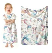Cobertor SPBL&L Ocean Mermaid Girls 75x102 cm Kids Throw Cobertor SPBL&L Ocean Mermaid Girls 75x102 cm Kids Throw