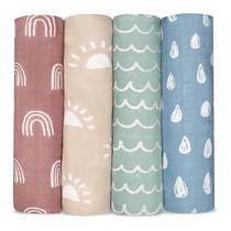 Cobertor Swaddle Musselina Comfy Cubs - 120 x 120 cm - 100% Algodão