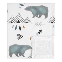 Cobertor Swaddle Sweet Jojo Designs Bear Mountain em aquarela Cobertor Swaddle Sweet Jojo Designs Bear Mountain em aquarela