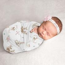 Cobertor Swaddle Sweet Jojo Designs Woodland Deer Floral