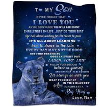 Cobertor tgruihm Blue Lion Flannel 150x125cm para filho Cobertor tgruihm Blue Lion Flannel 150x125cm para filho