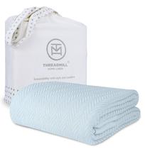 Cobertor Threadmill Luxury Cotton Queen Size azul claro Cobertor Threadmill Luxury Cotton Queen Size azul claro