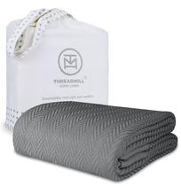 Cobertor Threadmill Luxury Cotton Twin Size Dark Grey 350GSM Cobertor Threadmill Luxury Cotton Twin Size Dark Grey 350GSM