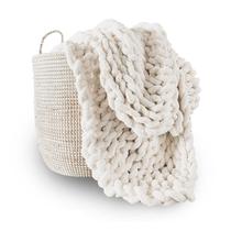 Cobertor Throw Adyrescia Chunky Knit 100% Chenille tricotado à mão Cobertor Throw Adyrescia Chunky Knit 100% Chenille tricotado à mão