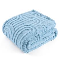 Cobertor Throw Bedsure Blue para sofá supermacio 130x150cm