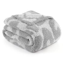 Cobertor Throw Bedsure Leopard Super Soft 130x150cm cinza