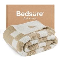 Cobertor Throw Bedsure Xadrez Bege 125x150cm - Supermacio