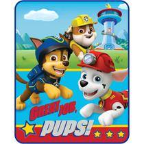 Cobertor Throw Paw Patrol vermelho e azul 125 x 100 cm
