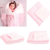 Cobertor Tipo Manta Sherpa Bebê Estampada Menina