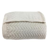 Cobertor Toque de Seda 2,20 x 2,40 Marfim Favo Niazitex