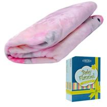 Cobertor toque de seda baby flannel 90x110 cm etruria rosa