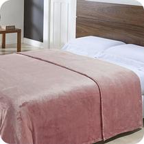Cobertor Toque de Seda Casal Microfibra Rosê 1,80m X 2,20m - NC HOME