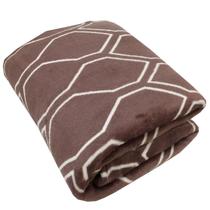 Cobertor Toque de Seda Estampado Nc 2,20 X 2,40 Marrom