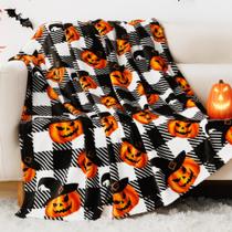 Cobertor Touchat Halloween Fleece Buffalo Plaid 280GSM