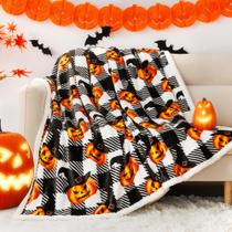 Cobertor Touchat Halloween Twin Size 150 x 180 cm Sherpa