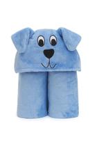 Cobertor tv infantil soft com toca e capuz 102x127 cm cachorrinho azul - Loani