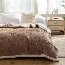 Cobertor UKELER Sherpa Fleece 150x200cm Café para tamanho duplo