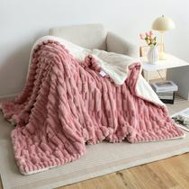 Cobertor UKELER Sherpa Fleece 150x200cm Ultra Soft Twin Rosa