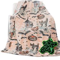 Cobertor UOFON Halloween Pumpkin Glow in The Dark 50x60cm