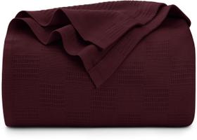 Cobertor Utopia Bedding 100% algodão king size 350GSM (cor de vinho)