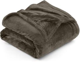Cobertor Utopia Bedding Fleece Queen Size Brown 300GSM Soft
