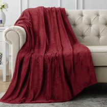 Cobertor Utopia Bedding Fleece Throw Size Burgundy 300GSM