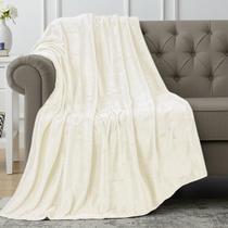 Cobertor Utopia Bedding Fleece Throw Size Ivory 300GSM 130x150cm
