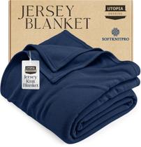 Cobertor Utopia Bedding Jersey Knit Queen 229x229 cm Navy Cobertor Utopia Bedding Jersey Knit Queen 229x229 cm Navy
