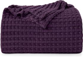 Cobertor Utopia Bedding Plum 100% algodão Waffle 300 GSM King