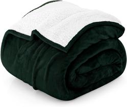 Cobertor Utopia Bedding Sherpa Queen Size Verde Floresta 230x230cm