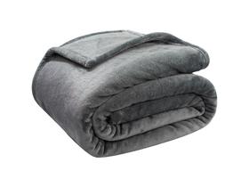 Cobertor Velour 300g M2 Solteiro 150x220 Micro Camesa Cinza