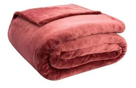 Cobertor Velour Queen 2,40m x 2,20m Camesa Vinho 300 g