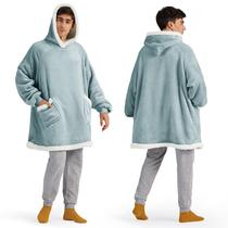 Cobertor vestível Bedsure Bleanket Hoodie Sherpa Light Green Cobertor vestível Bedsure Bleanket Hoodie Sherpa Light Green