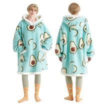 Cobertor Vestível Bedsure Sherpa com Capuz - Design de Abacate