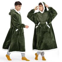 Cobertor vestível com capuz Bedsure Oversize verde oliva